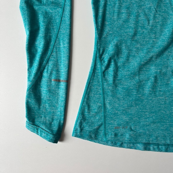 Nike Running 1/4 Zip Dri-Fit Long Sleeve Mock Neck Baselayer  Blue Small - Picture 4 of 7